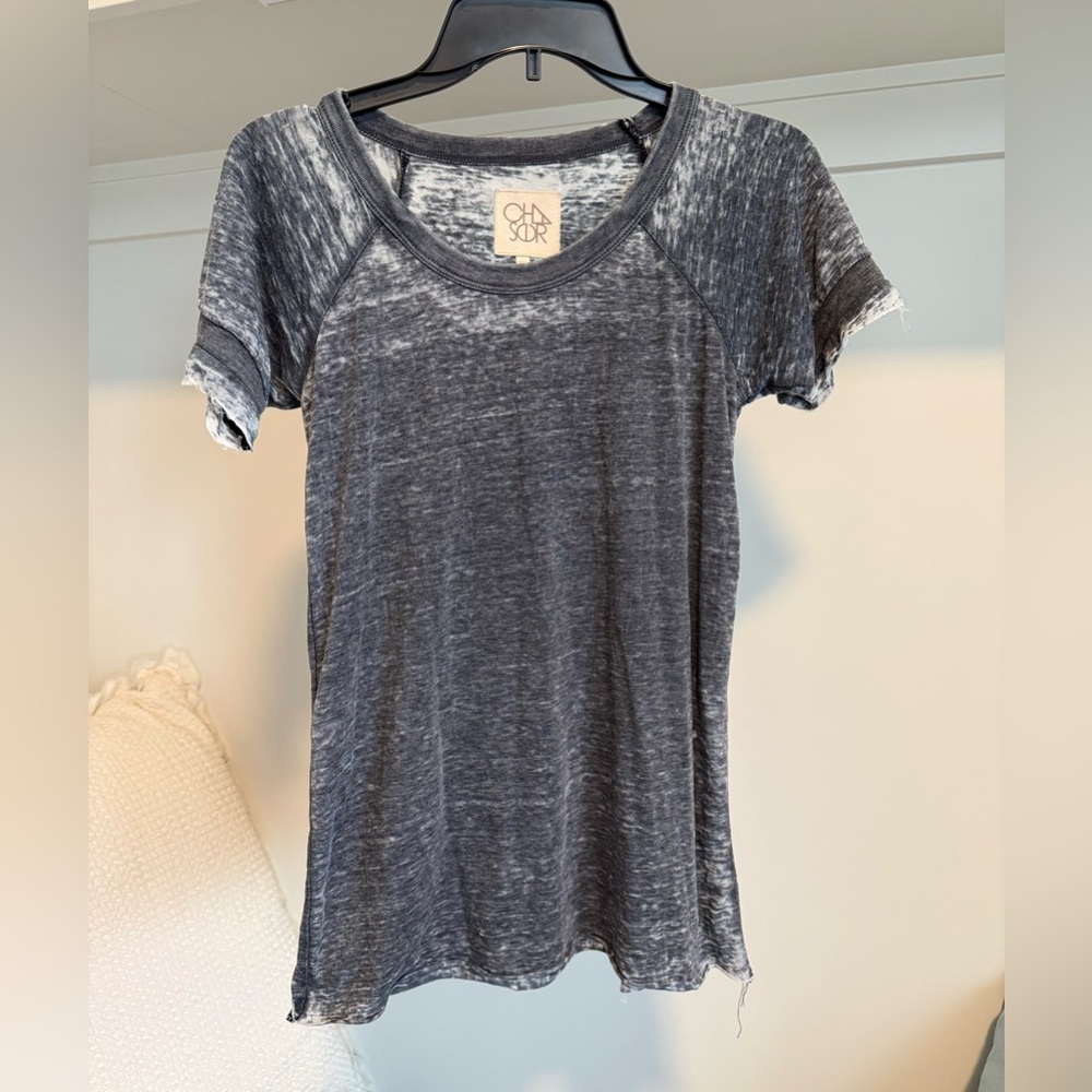 Chaser Women's Burnout grey T-Shirt Size XS
